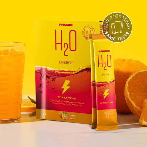 Bebida Prozis 8 x H2O Energy 9 g - Naranja