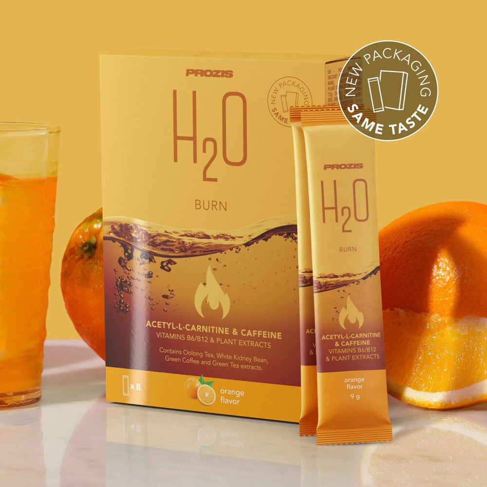 Bebida Prozis 8 x H2O Burn 9 g Naranja