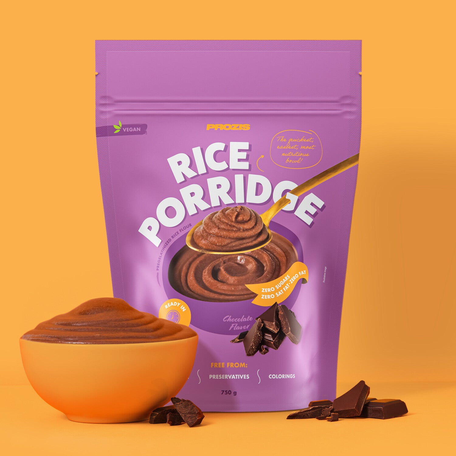 Prozis Crema de Arroz 750 g - Chocolate