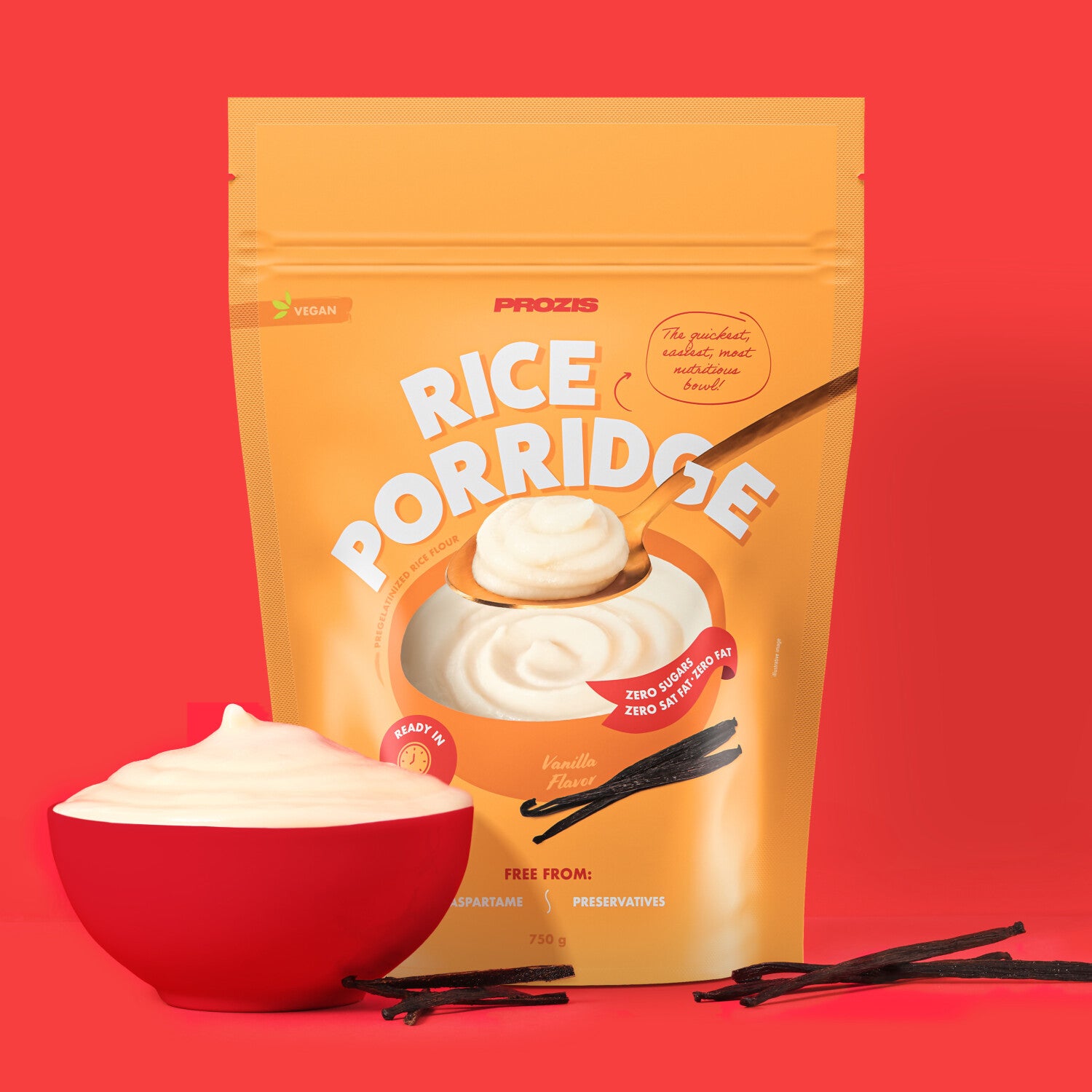 Prozis Crema de Arroz 750 g - Vainilla