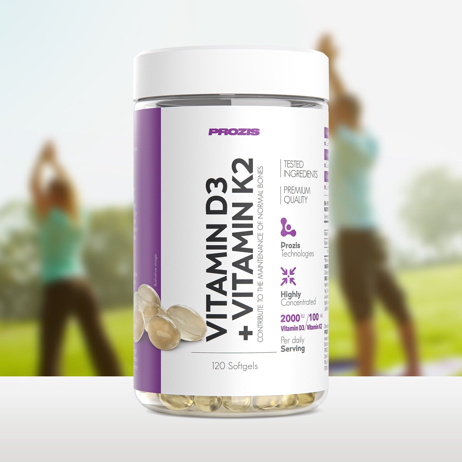 Prozis Vitamina D3+K2 120 cápsulas blandas