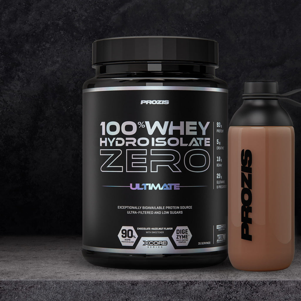 Chocolate y Avellana · Prozis 100% Whey Hydro Isolate ZERO Ultimate Series 750 g