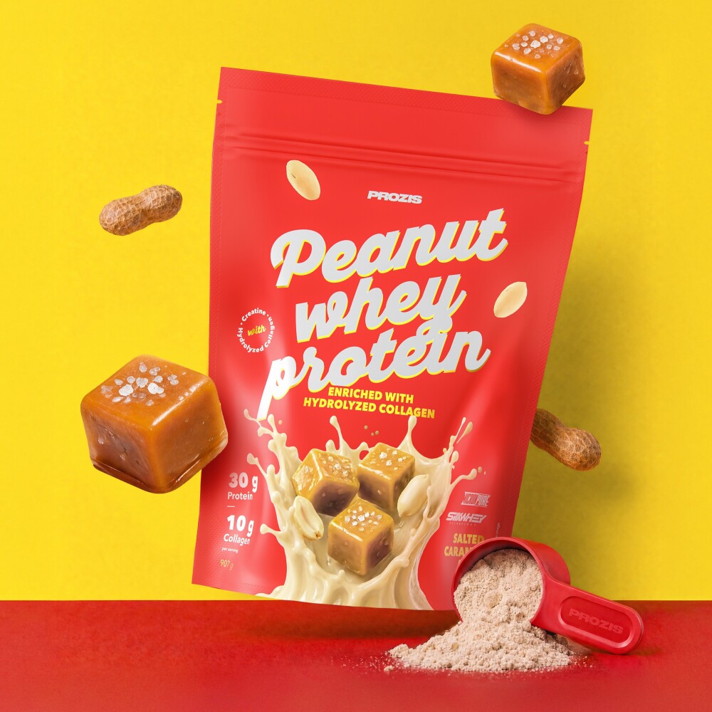 Prozis Peanut Whey Protein 907 g — Caramelo Salado