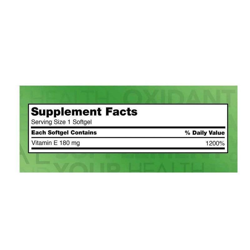 Vitamina E Kirkland Capsulas blandas 180 mg (400 IU) 500 Caps