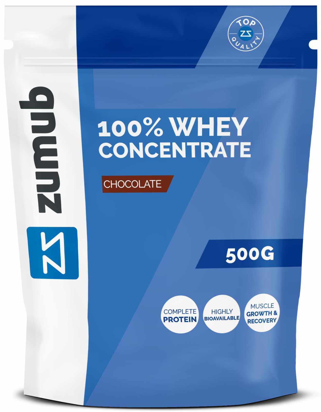 Zumub Proteína 100% Whey Concentrada 500 g   Chocolate