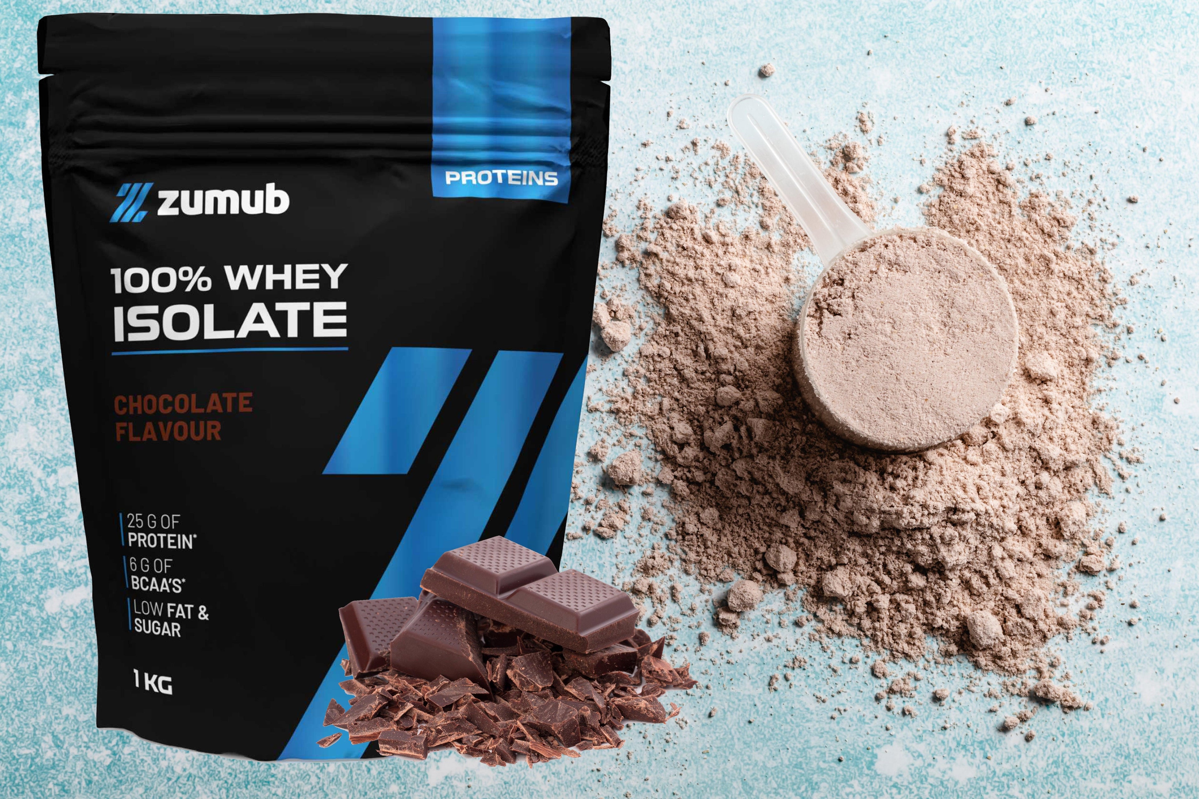 Zumub Proteína 100% Whey Aislada 1 Kg   Chocolate