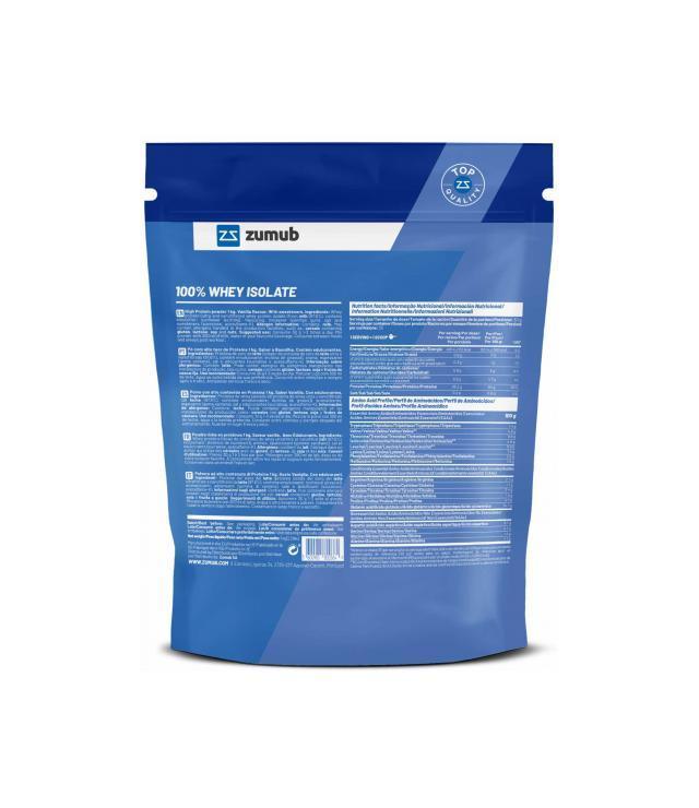 Zumub Proteína 100% Whey Aislada 1 Kg   Vainilla