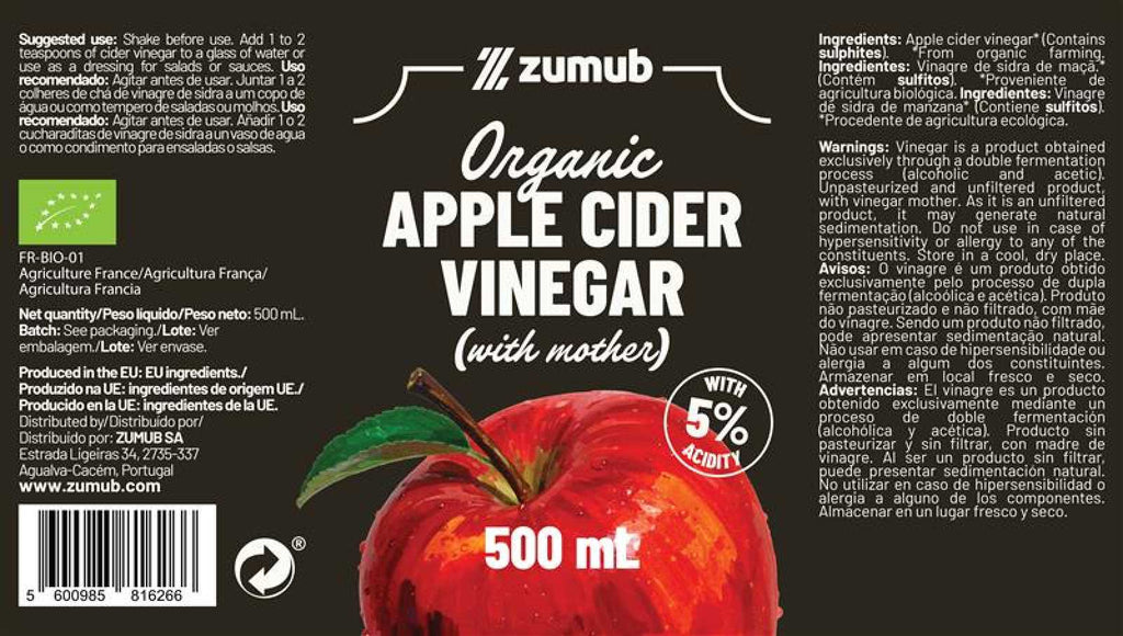 VINAGRE Zumub DE SIDRA DE MANZANA