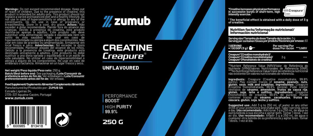 Zumub Creatina Creapure 250 g