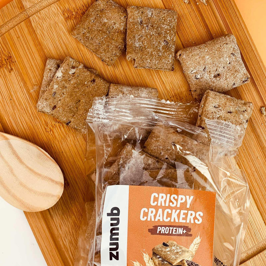Zumub Crackers Crujientes ricas en Proteinas sabor natural   50 g