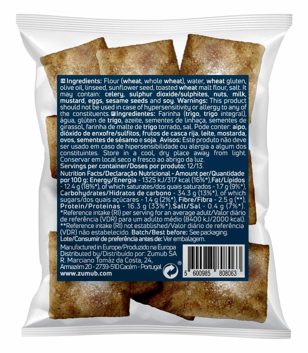 Zumub Crackers Crujientes ricas en Proteinas sabor natural   50 g