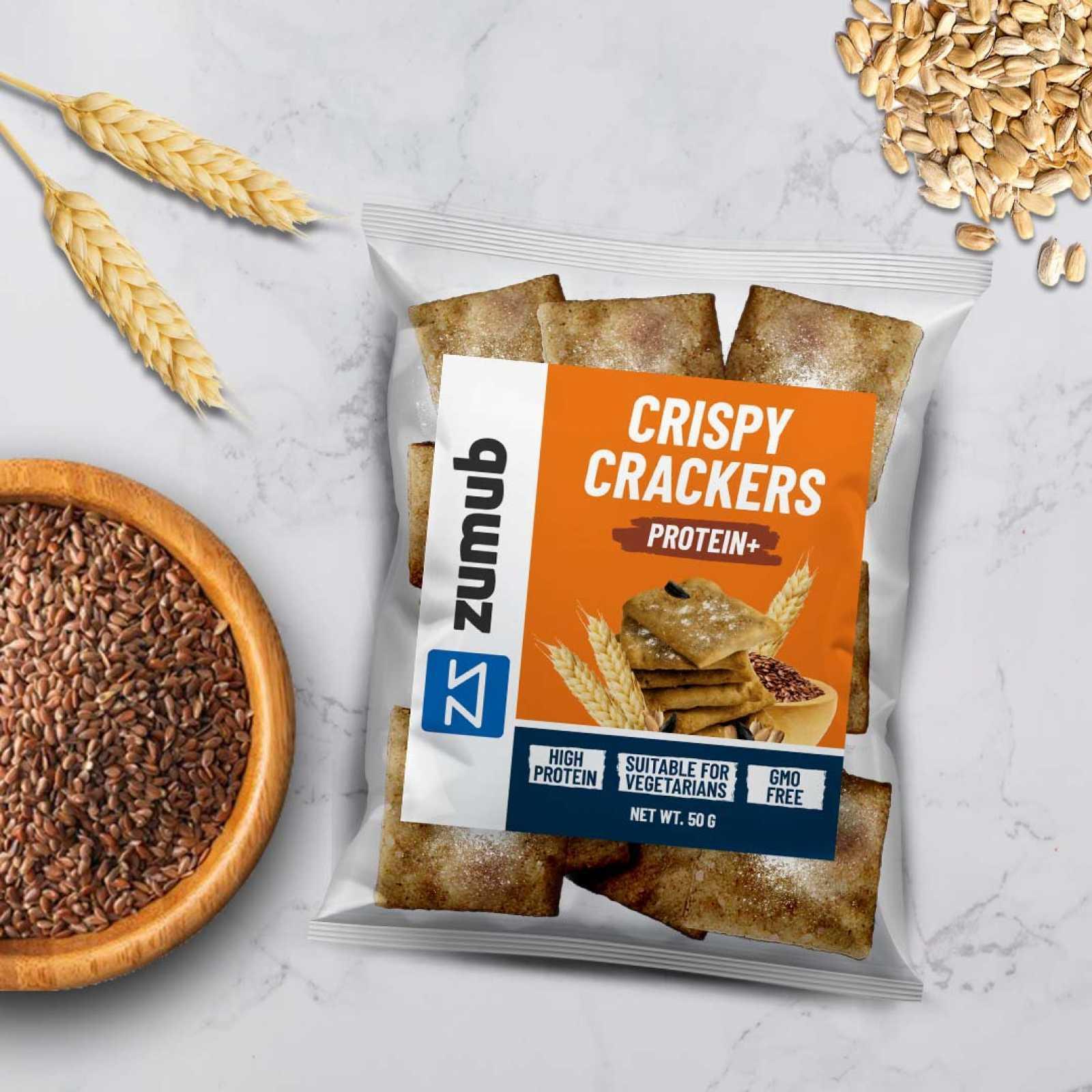 Zumub Crackers Crujientes ricas en Proteinas sabor natural   50 g