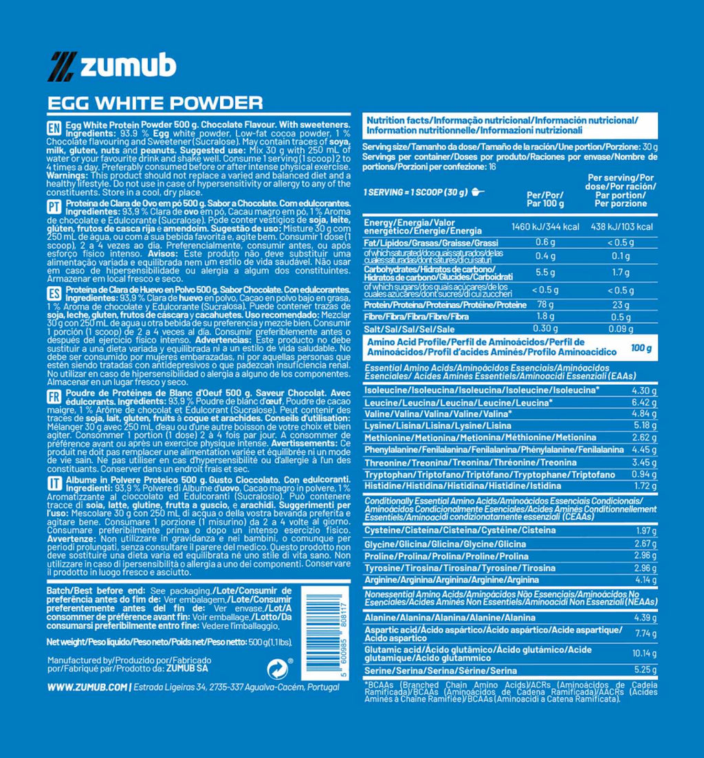 Zumub Egg White Protein 500 g — Chocolate 3