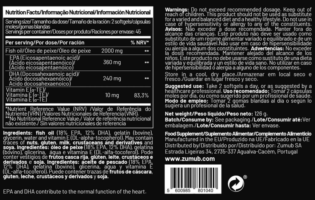 Zumub Omega 3 90 cápsulas blandas