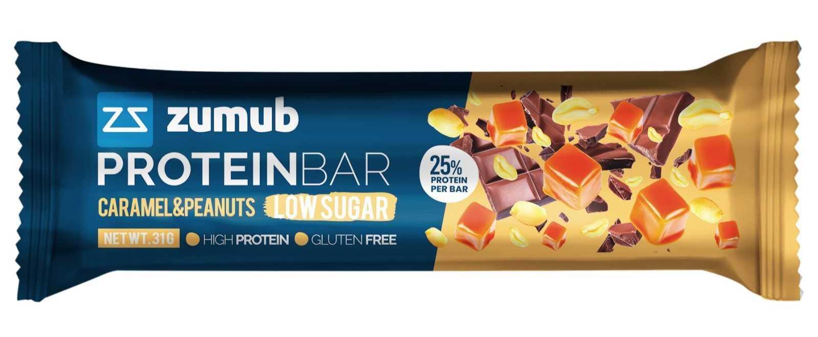 Zumub Barrita de Proteína Caramelo y maní 31 g