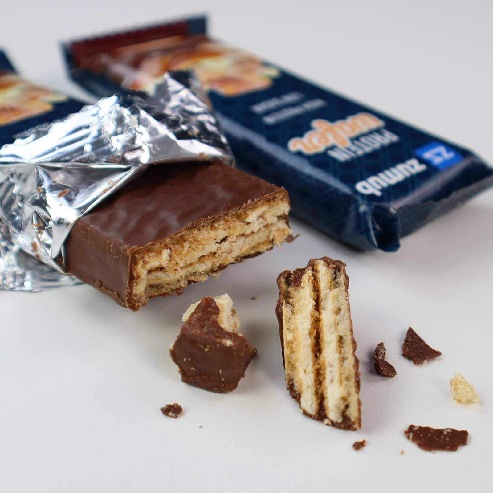 Zumub Wafer Proteíca Caramelo y nuez 35 g